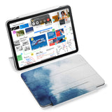 the VistaCase Personalized iPad Slim Fit Case with Abstract Ink Painting design,  Designed with convenience in mind, the case automatically wakes your iPad when opened and puts it to sleep when closed.