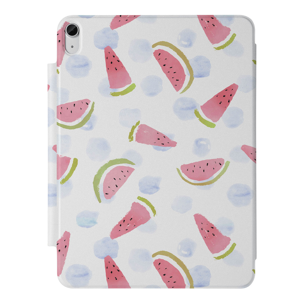 the VistaCase Personalized iPad Slim Fit Case with Fruit Red design,  Crafted with a durable fabric exterior and a soft interior lining.
