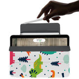 the VistaCase Personalized iPad Slim Fit Case with Dinosaur design,  The case includes built-in storage and a cutout for easy magnetic attachment of your Pencil, ensuring it's always within reach.
