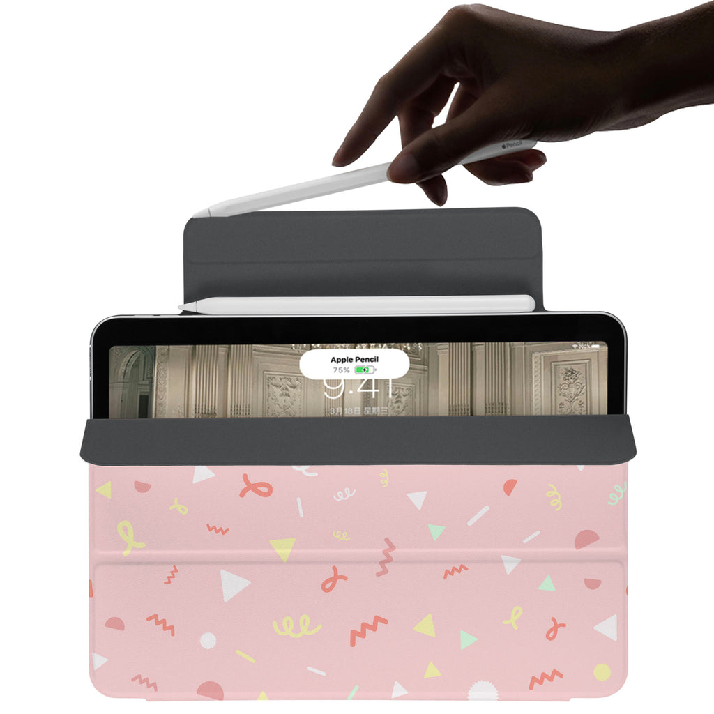 the VistaCase Personalized iPad Slim Fit Case with Baby design,  The case includes built-in storage and a cutout for easy magnetic attachment of your Pencil, ensuring it's always within reach.