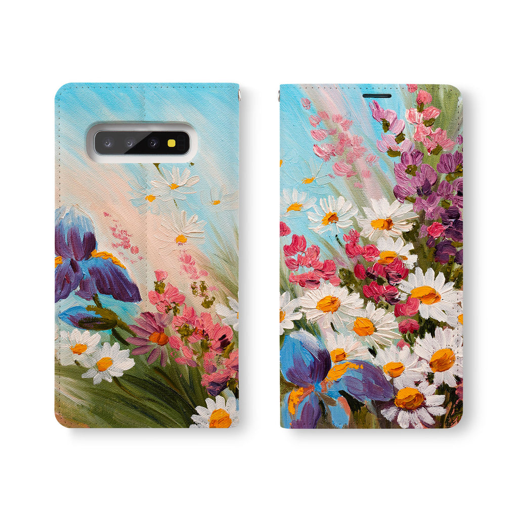 Personalized Samsung Galaxy Wallet Case with OilPaintingFlower desig marries a wallet with an Samsung case, combining two of your must-have items into one brilliant design Wallet Case.
