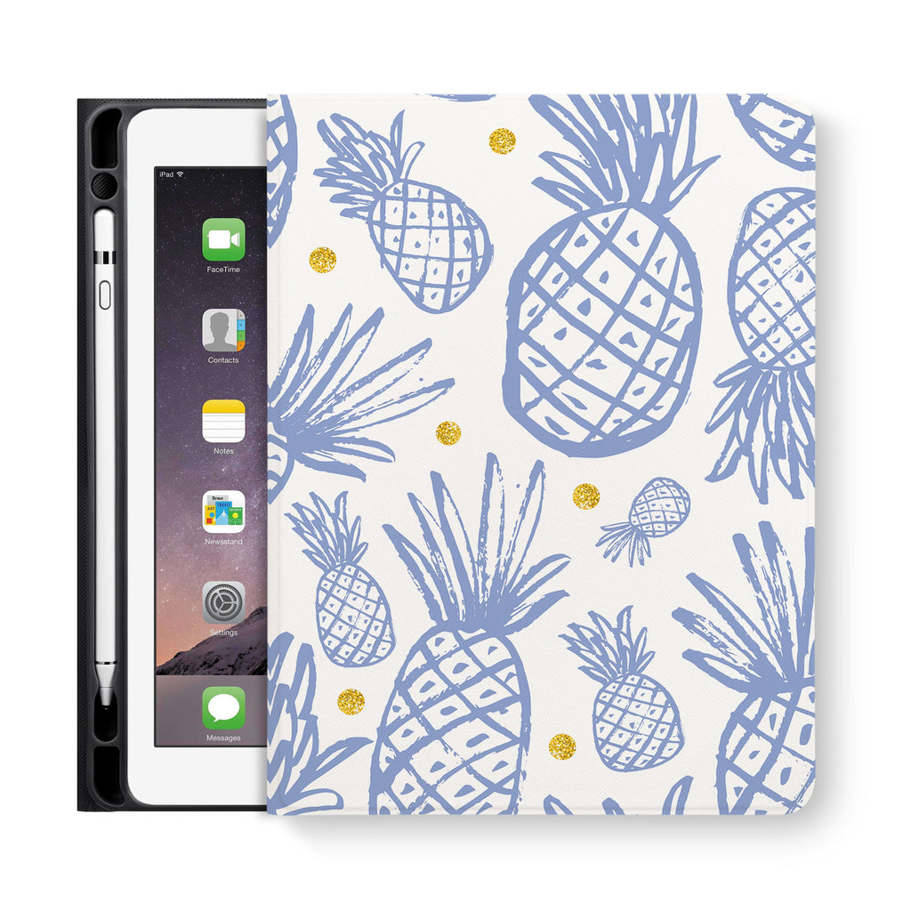 frontview of personalized iPad folio case with 5 design