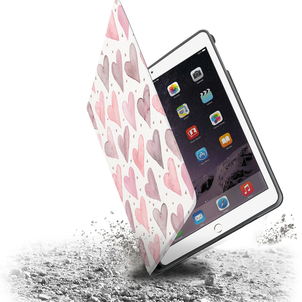 Drop protection from the personalized iPad folio case with Love design