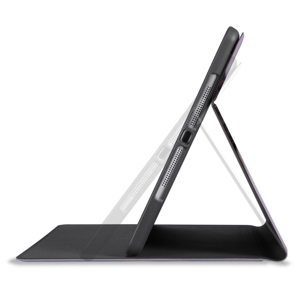 Personalized iPad folio case with Dog design works in multiple viewing modes