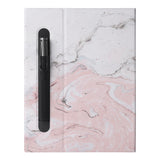 The Personalized VistaCase reMarkable Pen Holder Case with Pink Marble design features a built-in Marker pen holder,