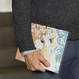 A business man holds Personalized VistaCase reMarkable Pen Holder Case with Japanese Pattern design