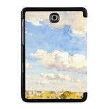 the back view of Personalized Samsung Galaxy Tab Case with France Famous Attractions design