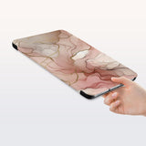 a hand is holding the Personalized Samsung Galaxy Tab Case with Marble design