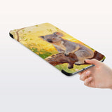 a hand is holding the Personalized Samsung Galaxy Tab Case with Australia Wild Animal design