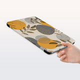 a hand is holding the Personalized Samsung Galaxy Tab Case with Leaves design