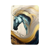 front view of personalized kindle paperwhite case with Horses design