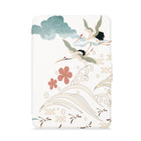 front view of personalized kindle paperwhite case with Japanese Pattern design