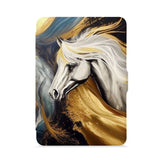 front view of personalized kindle paperwhite case with Horses design