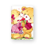 front view of personalized RFID blocking passport travel wallet with Bear design