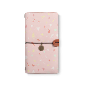 the front top view of midori style traveler's notebook with Baby design