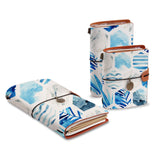 three size of midori style traveler's notebooks with Geometric Flower design