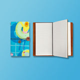 the front top view of midori style traveler's notebook with Beach design