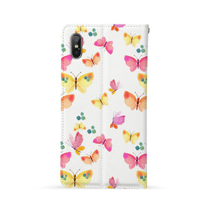 Back Side of Personalized Huawei Wallet Case with Butterfly design - swap