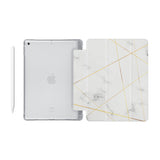 iPad SeeThru Casd with Marble 2020 Design Fully compatible with the Apple Pencil