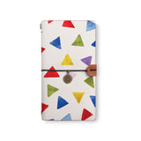 the front top view of midori style traveler's notebook with Geometry Pattern design