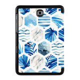 the back view of Personalized Samsung Galaxy Tab Case with Geometric Flower design