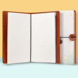 the front top view of midori style traveler's notebook with Simple Scandi Luxe design