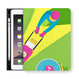 frontview of personalized iPad folio case with 6 design