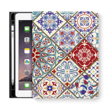 frontview of personalized iPad folio case with 6 design