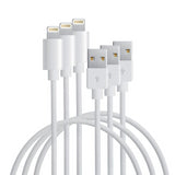 Lightning USB Cable for iPhone iPad - Pack of 3