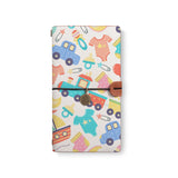 the front top view of midori style traveler's notebook with 4 design