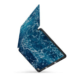 personalized iPad case with pencil holder and Ocean design