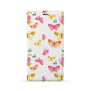 Front Side of Personalized Huawei Wallet Case with Butterfly design