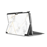 the back side of Personalized Microsoft Surface Pro and Go Case in Movie Stand View with Marble 2020 design - swap