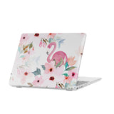 personalized microsoft laptop case features a lightweight two-piece design and Flamingo print