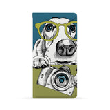 Front Side of Personalized iPhone Wallet Case with Dog design